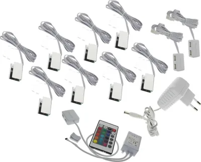 Produktbild von Glaskantenbeleuchtung Set mit 8 Clips