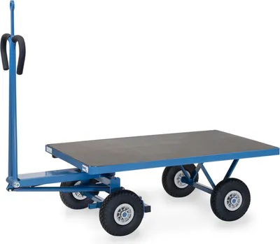 Produktbild von Fetra Handpritschenwagen mit Zugöse und Polyurethanbereifung, 1200x800mm Ladefläche 450kg Tragkraft