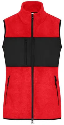 Produktbild von James and Nicholson - Weste für Damen LT3266 (XXL) (Rot/Schwarz)