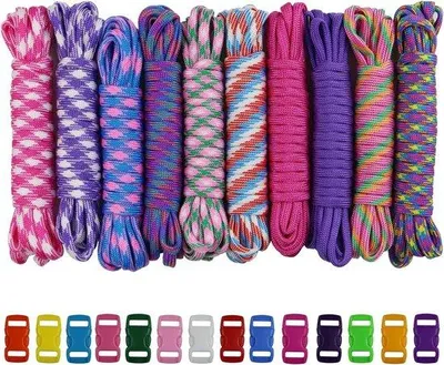 Obrázek produktu pro Sada 10 kusů paracordu na náramky a přívěsky na klíče, outdoor