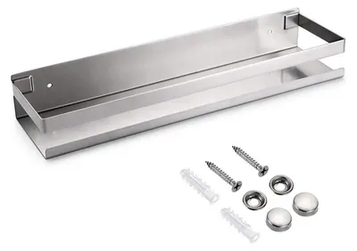Productafbeelding van Doucheplank, badplank, roestvrij staal, zilver, 40 cm