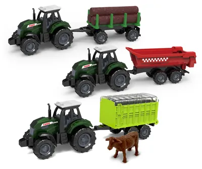 Produktbild von Traktor mit Anhänger Metall/Kunststoff 17 cm