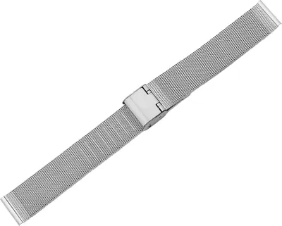 Produktbild von Minott > Uhrenarmband Milanaise Edelstahl silbern > Schiebeverschluss , Stegbreite:14mm