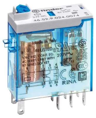 Image de Finder Relais miniature 2W 8A Spsp.24VDC 46.52.9.024.0074