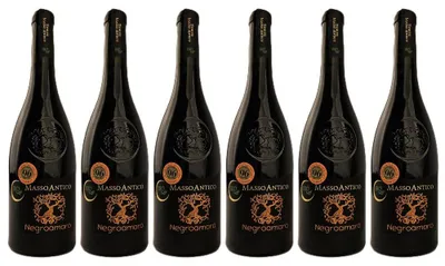 Produktbild von 6x Masso Antico Negroamaro Rotwein 14% Vol. 0,75L -