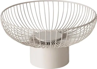Produktbild von Deko-Schale - Ø 28 cm - Beige - Metall - pulverbeschichtet - mit Fuß