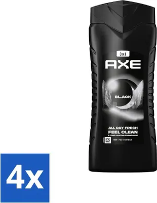 Image de Axe Gel Douche 3 en 1 XL Noir 400 ml - Pack avantage - 4 pièces