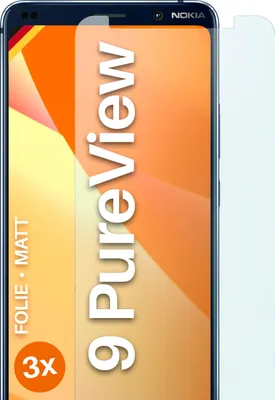 Produktbild von moex® 3x Schutzfolie kompatibel mit Nokia 9 PureView - Displayschutzfolie Anti Reflex Folie, Matt