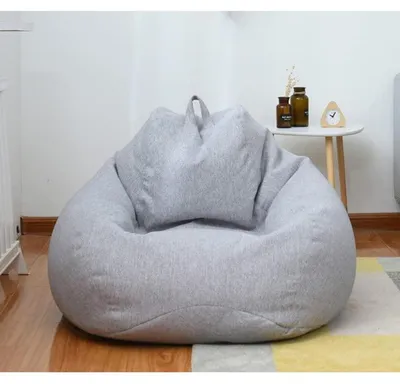 Obrázek produktu pro Potah na sedací vak bez výplně, vyrobený z lněného materiálu, rozměry 90 cm x 110 cm