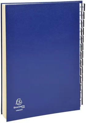 Productafbeelding van Exacompta sorteerordner met harde kaft en plastic scheidingen van A tot Z, blauw, artikelnummer 621229E