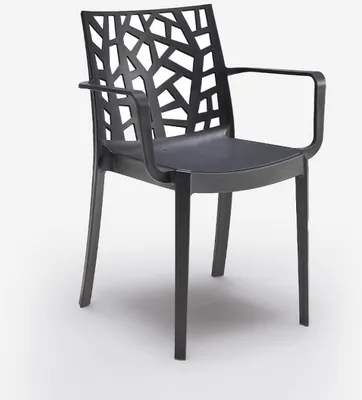 Produktbild von Gartenbarstuhl mit modernen Armlehnen Matrix Armchair BICA - Schwarz