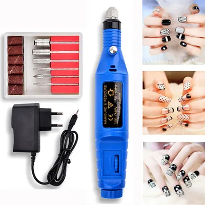 Produktbild von Maniküre Profi Elektrisch Nagelfräser Nagelfeile Set Pediküre Nagel 6er Aufsatz