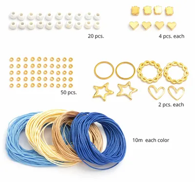 Produktbild von Vintageparts Makramee Set Küste Armbänder DIY