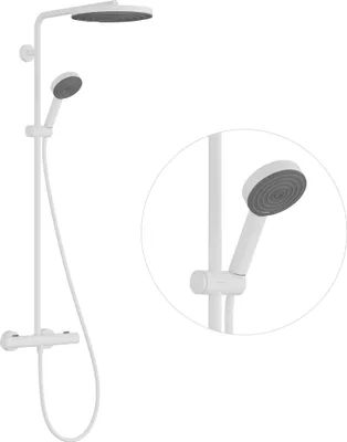 Immagine prodotto di hansgrohe Pulsify S PURO Système de douche 260, 1jet, Ecostat Fine, douchette à main 3jet, 24236700, 24236700