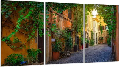 Produktbild von Herdabdeckplatten 3 teilig 30x52 Glaskeramikkochfeld Abdeckung Glas, Gasse Reihenhäuser