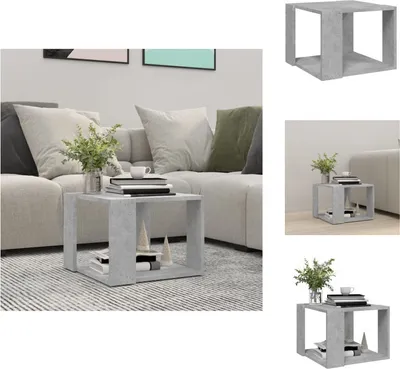 Zdjęcie produktu dla vidaXL Stolik kawowy betonowy szary 40x40x30 cm materiał drewnopochodny - Stoliki kawowe