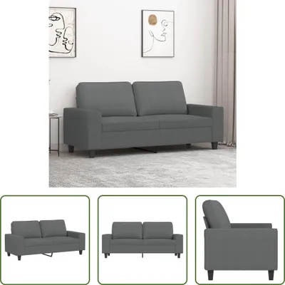 Produktbild von The Living Store 2-Sitzer-Sofa Dunkelgrau 140 cm Stoff