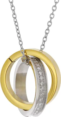 trendor 75885 Halskette für Damen mit Ringen Edelstahl Bicolor 1