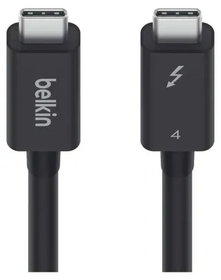 Produktbild von Belkin INZ002bt2MBK, Männlich, Männlich, 2 m, Schwarz, 40 Gbit/s, 100 W