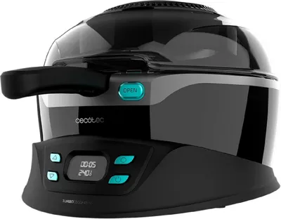 Produktbild von Cecotec Heißluftfritteuse 3,5 L TurboCecoFry 4D Healthy 1350W Diätetisch 8 Programme Zeit Temperatur 2 Ebenen Rührpaddel Rezeptbuch