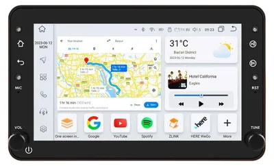 Obrázok produktu pre Autorádio – Autostereó – Multimediálny prehrávač – 2-DIN rádio – Bezdrôtové CarPlay – Android 13
