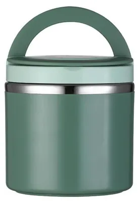 Produktbild von 1 L Thermo Lunchbox Warmhalten Essen, Behälter Edelstahl, Speisebehälter Thermobehälter, für Essen mit Griff, Müslibecher, Mahlzeiten