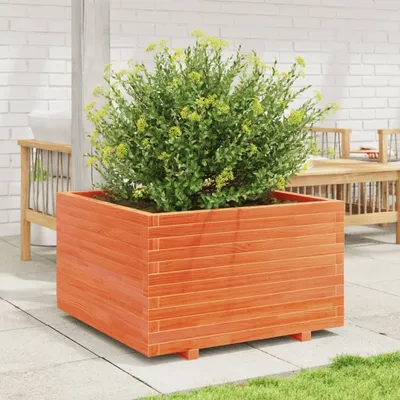 Produktbild von "2026 Promotion" Hochbeet - Pflanzkübel - Wachsbraun 80x80x49,5 cm - Massivholz Kiefer - Beete CC14140