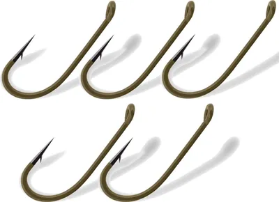 Produktbild von Gurza Carp Special C Ring Camou - 5 Angelhaken, Größe:4