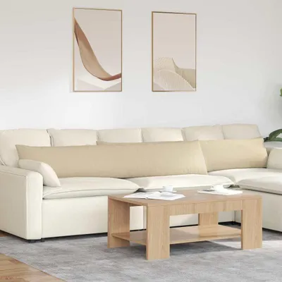 Produktbild von vidaXL Sofakissen 2 Stk. Stoff Creme 200 x 40 cm