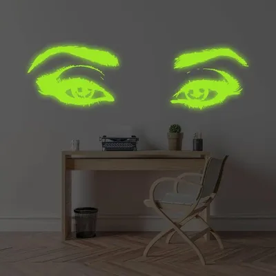 leuchtendes Frauenauge mit Wimpern – Decords Wandtattoo, Produktansicht 1
