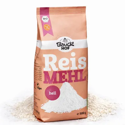 Produktbild von Bauckhof Reismehl hell glutenfrei - 6 Beutel