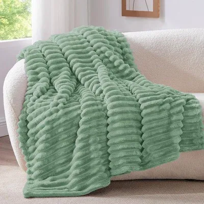 Produktbild von Flanel-Plaid-Überwurf 150x200 cm - 100% Baumwolle - 4-Saison - Super Zart, Warm und Weich