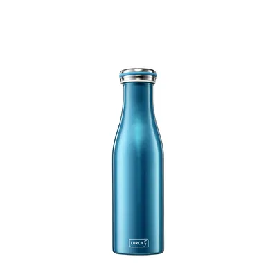 Produktbild von LURCH Thermo-Isolierflasche Edelstahl 0,5l wasserblau