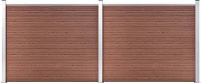 Produktbild von Zaunelement Set WPC 353x146 cm Braun