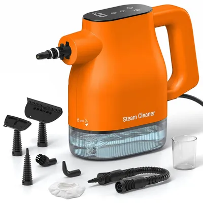 Dampfreiniger mit Touchscreen, 10 s Aufheizzeit, 400 ml, Orange
