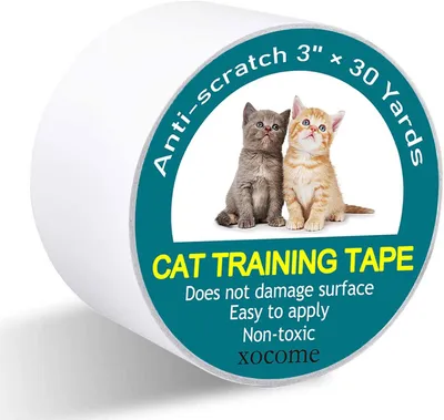 Zdjęcie produktu dla Odporny treningowy pasek, 7,5 cm x 27,4 m, Przezroczysty, Samoprzylepny, dla Kotów