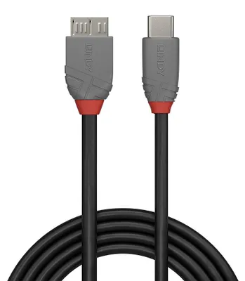 Produktbild von LINDY USB 3.2 Kabel Typ C/Micro-B Anthra Line 1m