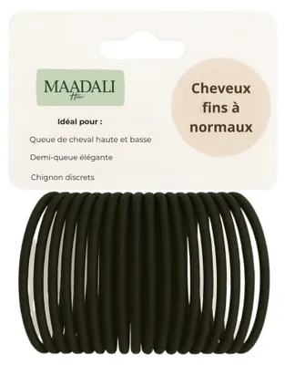 Immagine prodotto di Elastici per capelli coda di cavallo - 20 pezzi - Senza metallo nero - Diametro 4 cm