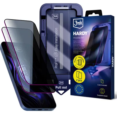 Immagine prodotto di 3mk PrivZone 9H Apple iPhone 14 Pro Vetro Privacy 2 Pezzi Applicatore Trasparente