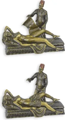 Produktbild von Eine erotische Bronzeskulptur der schlafenden Schönheit Replikat Retro Design Dekoration