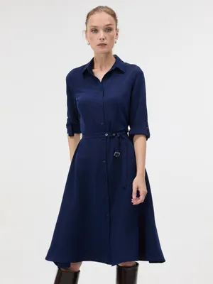 Produktbild von Orsay Dunkelblaues knielanges Hemdkleid für Damen 40