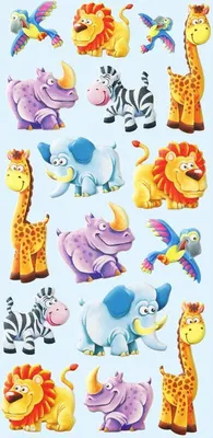 Produktbild von Schaum-Sticker Tiere Afrika