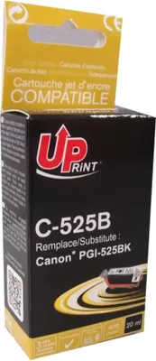 Image de Imprimante à jet d'encre UPRINT PGI525 CANON, avec puce, noir