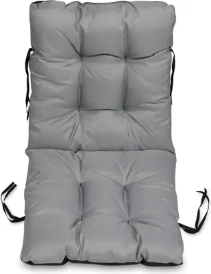 Produktbild von Stuhlkissen Sitzkissen und Rückenkissen für Stühle - 48x96 cm - Outdoor und Indoor - grau