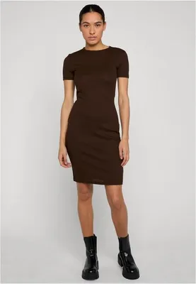 Immagine prodotto di Maglietta da donna Urban Classics Ladies Basic Slim Fit T-Shirt Dress marrone - 5XL