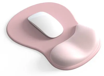 Immagine prodotto di Tappetino per mouse ergonomico con cuscinetto in gel, color rosa