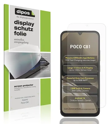 Image de 4x Film de protection d'écran pour Xiaomi Poco C81 protecteur antireflet dipos