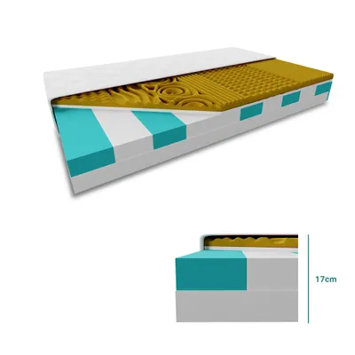 Obrázok produktu pre Sendvičový matrac VISCO MEMORY 17 cm 80x200cm Ochrana matraca: BEZ chrániče matraca