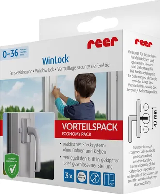 Produktbild von Vorteilspack WinLock Fenster- & Balkon-türsicherung
