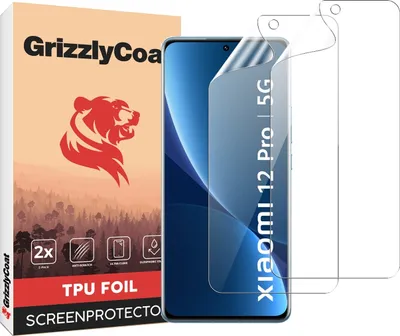 Produktbild von GrizzlyCoat Xiaomi 12 Pro Hydrogel TPU Displayschutz - Hüllenfreundlich + Applikator (2er Pack)